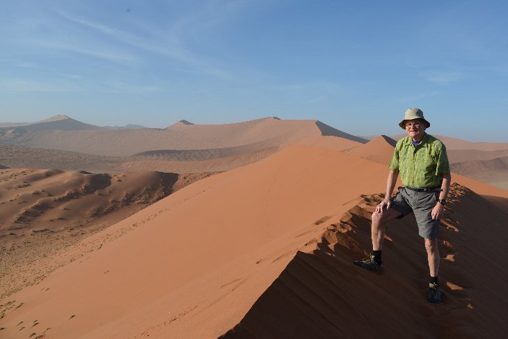 at the top of Sossusvlei dune number 45